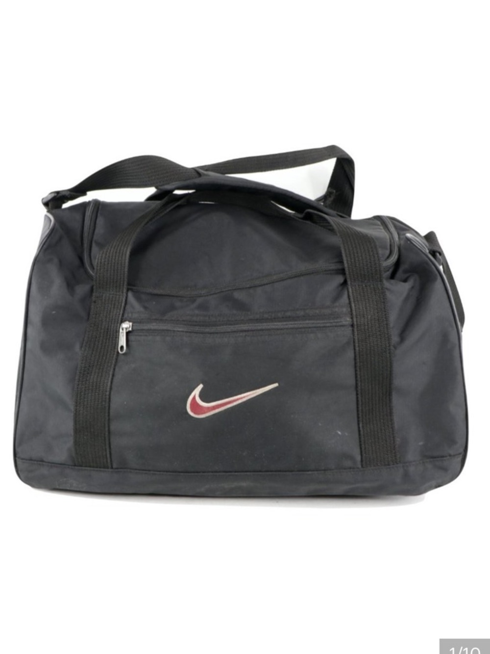 Nike Black Duffle Bag with Red Swoosh 20”x 15”x 11”